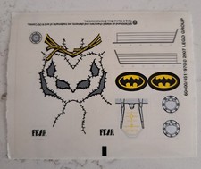 Lego BATMAN 7786 BATCOPTER: CHASE FOR THE SCARECROW, STICKER SHEET ONLY