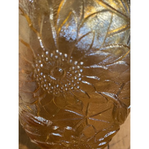 Vintage Indiana Glass Iridescent Marigold Carnival Two Handled Oval Relish Dish - Picture 4 of 18