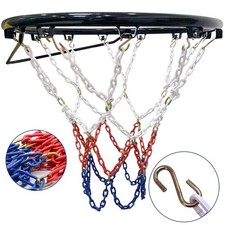 Metal Chain Basketballs Net Replacement for Indoor or Outdoor, Heavy Duty Sta...