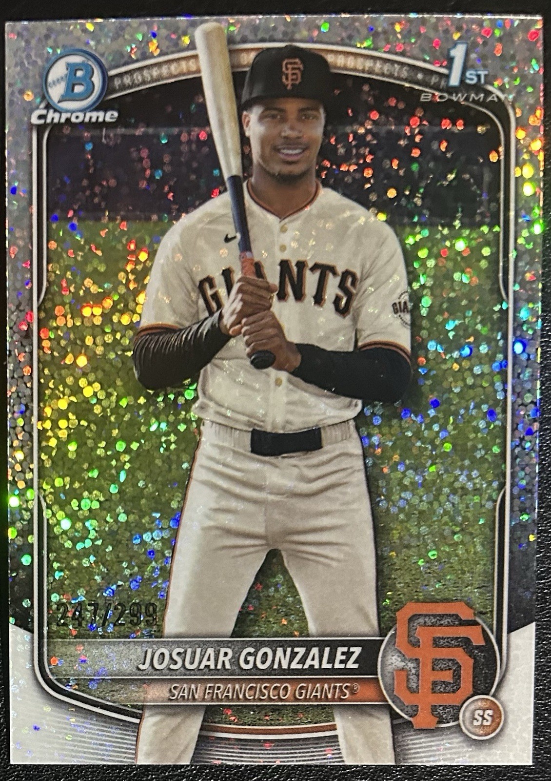 2025 Bowman Chrome Josuar Gonzalez #BCP-153 1st Prospect Speckle Refractor /299