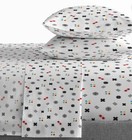 Saturday Park 4-Piece 1800 Thread Count Gamer Cotton Sheet Set, Queen