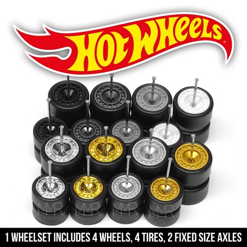 1/64 Scale AERO DISC v3 Real Rider Wheels Rims Tires Set for Hot - Picture 10 of 12