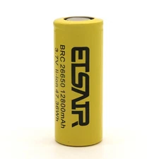 1pc ETSAIR 26650 Battery 12800mAh 3.7V Li-ion Rechargeable Cell For LED Torch