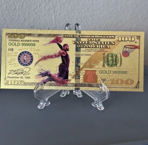 24k Gold Foil Plated Lebron Collectible Banknote Set - Bild 7 von 9