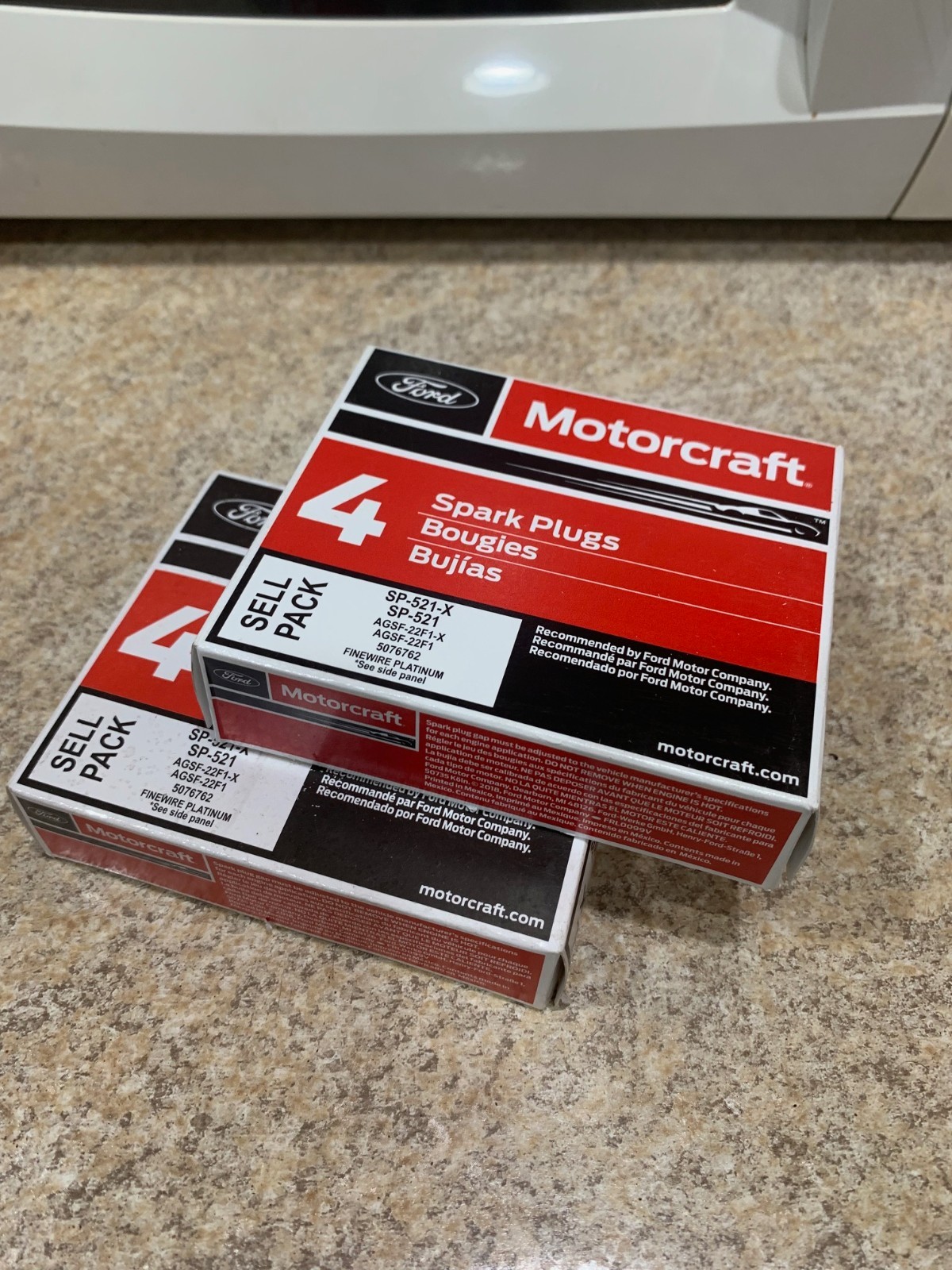  Motorcraft Spark Plug SP-521-X finewire Platinum Qty 8