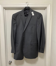 Jos. A. Bank Wool Gray Suit Two-Button Notch Lapel