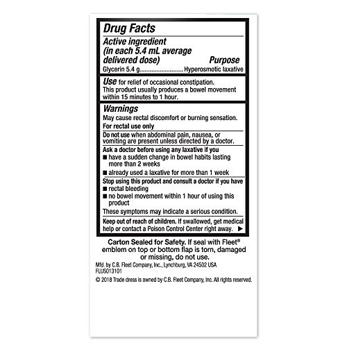 Fleet Laxatives, Liquid Glycerin Suppositories For Adult Constipation  - Picture 10 of 10