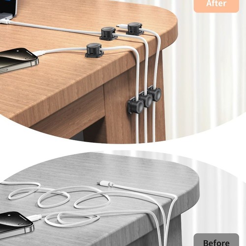 8Pcs Self-adhesive Adjustable Cord Holder Cable Management Wire Keeper - Afbeelding 6 van 7