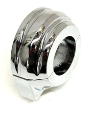 CHROME DUAL-CABLE THROTTLE HOUSING CLAMP FOR HARLEY 1" HANDLEBAR