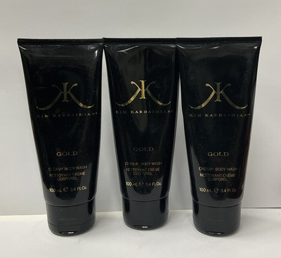 Kim Kardashian GOLD Creamy Body Wash 3.4 fl.oz. 100ml LOT OF 3