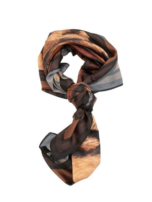 платочек БЕЗ фуляра, 90х90см, ТИГРОВЫЙ И шелковый=P TIGER FOU090F4.TIGE