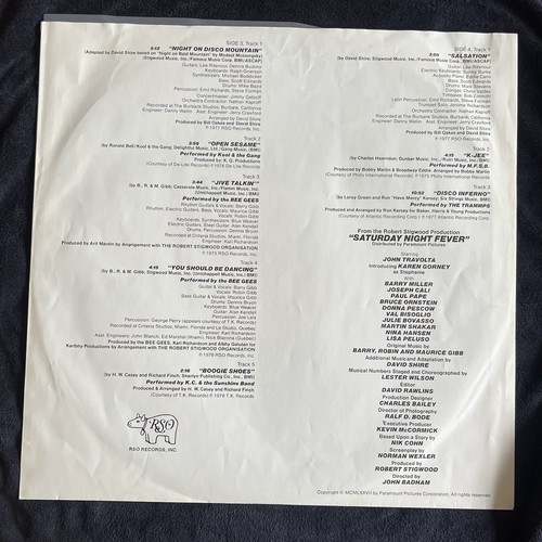 Saturday Night Fever Soundtrack Vinyl Record Double LP VG+ - Picture 7 of 20