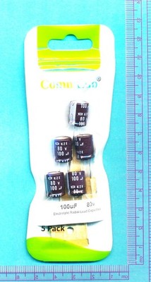 5 pack NCC 100uF 80v Radial lead Capacitors. 100 uF  Tube Amp Radio PREMIUM!