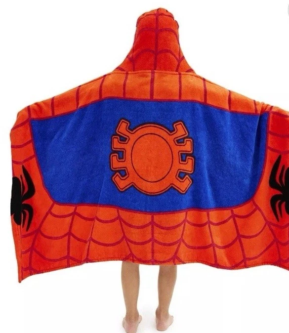 New Adorable Marvel Spider-Man Hooded Bath Wrap Towel By The Big One Kids NWT - Image 4 of 4