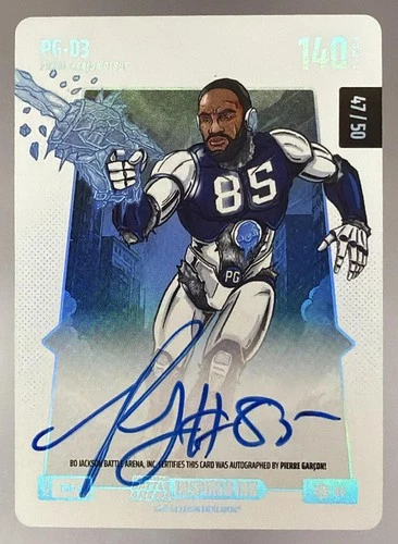 2026 Bo Jackson Battle Arena Griffey PG-D3 Pierre Garcon Autograph Ice 47/50 140