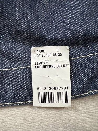 Levi's Engineered Trucker Jacket L Raw Rigid Deadstock NOS New Tags 2003 Twisted - Picture 3 of 19