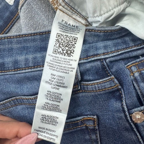 Frame Damen Le Crop Mini Boot Blue Denim Jeans Gr. 27 Bootcut Cropped Preppy - Bild 8 von 8