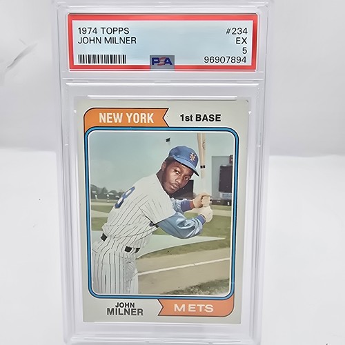 1974 Topps Baseball #234 John Milner PSA 5 - Picture 1 of 2