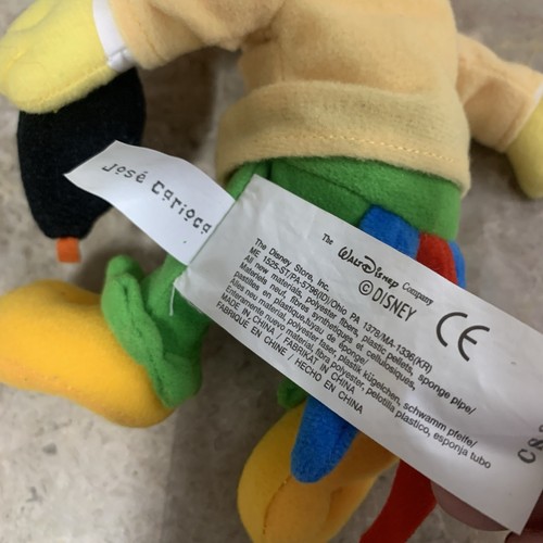 Disney Store 3 Three Caballeros Jose Carioca Plush Bird Toy Bean Bag 8" Beanie! - Picture 10 of 17
