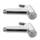  2 Stück Ersatz-Bidet-Toilettensprühkopf, silberfarben – Handsprühdüse aus
