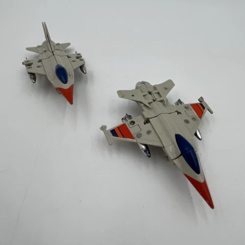 Vintage Gobots Heat Seeker 1985 Bandai Fighter Jet MR-49 Transformers set 2 Read