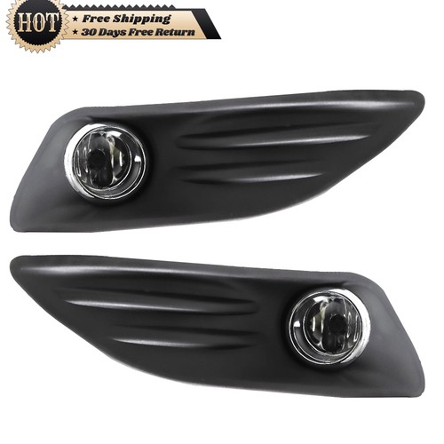 Silscvtt Driver&Passenger Fog Light For Ford Fiesta 2013-2018 Clear Lens Halogen - Picture 7 of 15