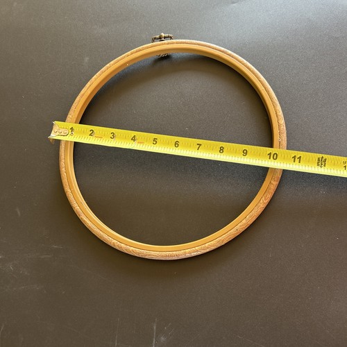 Vintage Menge 4 Flexi Hoops Stickrahmen Holzmaserung rund und oval sortiert - Bild 7 von 11