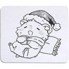 Mausmatte/Schreibtischunterlage "Süßer Weihnachtshamster" (MO00042623)