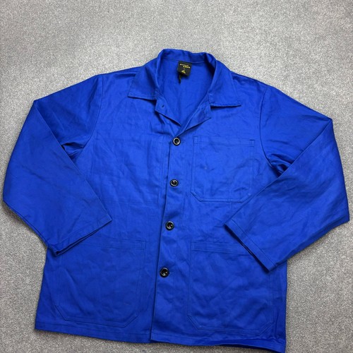 VINTAGE French Jacket Adult Medium Blue Work Wear Sanfor Chore Outdoors Men - Picture 2 of 8
