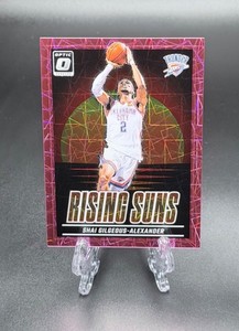 2024 Panini Optic Shai Gilgeous-Alexander #10 Rising Suns Pink Velocity SP /79