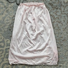 Vintage Ashley Taylor Nylon  Lace Slip Skirt Pink Medium