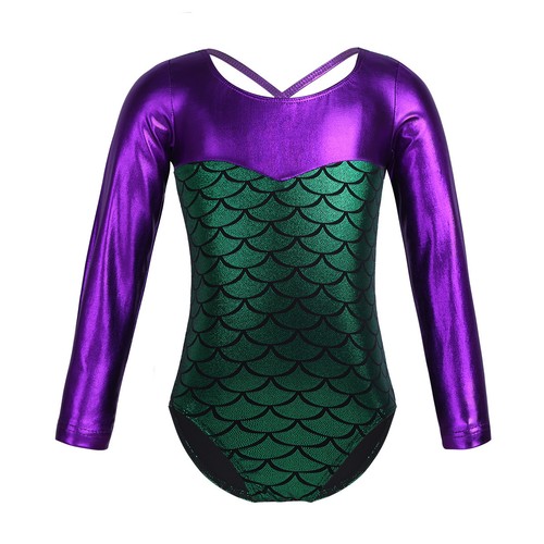 US Kids Girls Ballet Gymnastics Dance Leotard Mermaid Bodysuit Dancewear Costume - Bild 10 von 36
