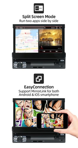 Single 1 Din Autoradio Android 14 NAVI GPS WIFI Bluetooth CD/DVD Player 32GB DAB - Bild 12 von 16