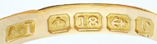 Lovely Antique Edwardian 18K Gold Sapphire Diamond 3-Stone Stars Gypsy Ring Sz 6 - Picture 8 of 20