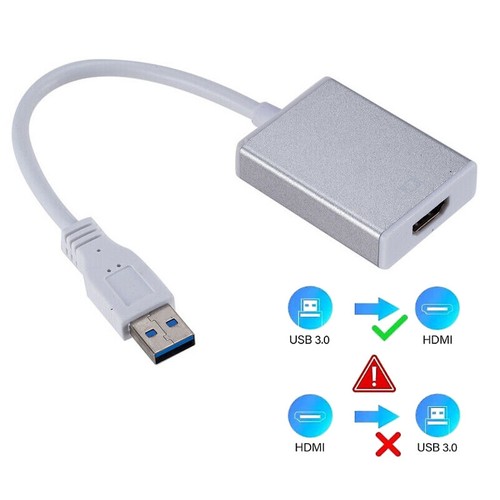 USB 3.0 To HDMI Female Display Adapter Converter For Windows 7/8/10/11 Computer - Afbeelding 2 van 8
