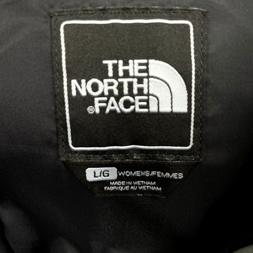 The North Face 550 Vest Women Sz Lg Gray Polka Dot Quilted Goose Down Puffer Zip - Picture 2 of 13