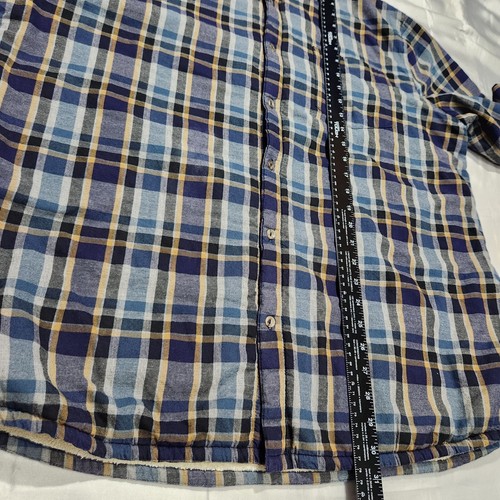 Carbon 2 Cobalt Shirt Jacket Men XL Sherpa Lined Flannel Gorpcore Heavyweight - Picture 3 of 10