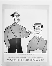 ED WYNN by  Drawings by William Auerbach Levy Theatre Poster 1977
