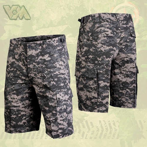 US SHORTS PREWASH BW BERMUDA KURZE HOSE FLECKTARN ARMY COMBAT CARGO OUTDOOR - Bild 5 von 9