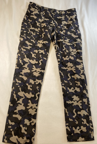 Anatomie Damen blau/grün Camouflage Cargo Camouflage Hose, Größe M