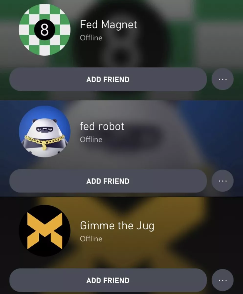 OG Xbox Gamertag bundle - Fed Magnet, fed robot, and Gimme the Jug