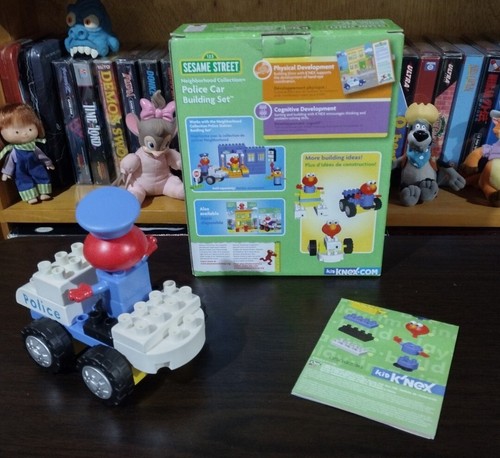Kid K'nex Sesame Street Neighborhood Police Car Building Set 19pcs Complete Box - Picture 3 of 6