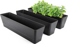 Macetas Rectangulares Para Plantas De Interior, Paquete De 3 Flores Largas D...