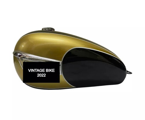 Fit For Triumph T150 golden & black Petrol tank with badge cap tap - Imagen 4 de 7