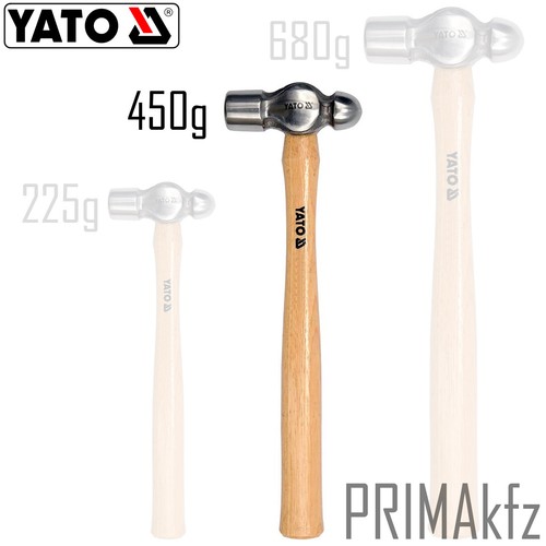 YATO Karosserie Ausbeulhammer Kugelhammer Ingenieurhammer Schlichthammer - Bild 3 von 4