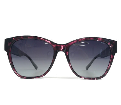 INVU Sunglasses 254-C3 Black Purple Square Frames with Purple Lenses 55-17-145