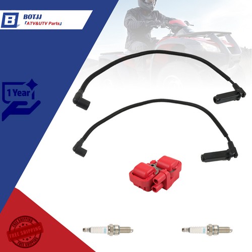 Ignition Coil & Spark Plug w/Wire Cap 2011 2012 2013 2014 For Polaris RZR S 800