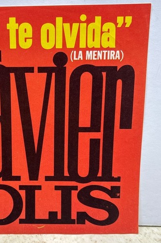 Javier Solis Se Te Olvida Mexico PICTURE SLEEVE ONLY CBS 482 Fold Out - Picture 5 of 6