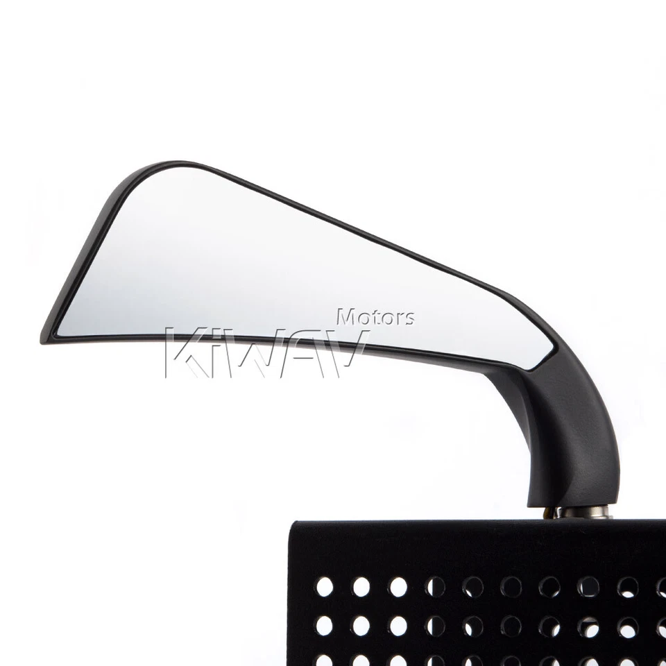 Espejos retrovisores KiWAV Axe negro mate con intermitentes LED para Harley Softail FAT BOY LO Foto 2 de 4