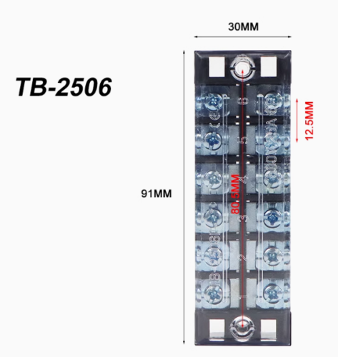 TB Dual Rows Terminal Block Wire Barrier Terminal Strip 1512/2512/1504/1506/2506 - Picture 19 of 30